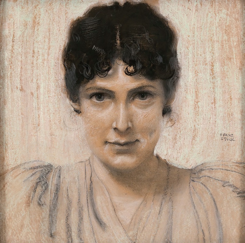 Franz von Stuck's portrait of Mary Lindpaintner captures her beauty and elegance.