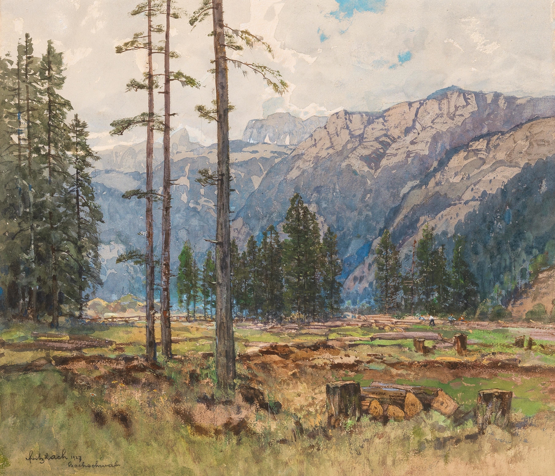Landscape of Hochschwab mountain by Fritz Lach, unknown medium