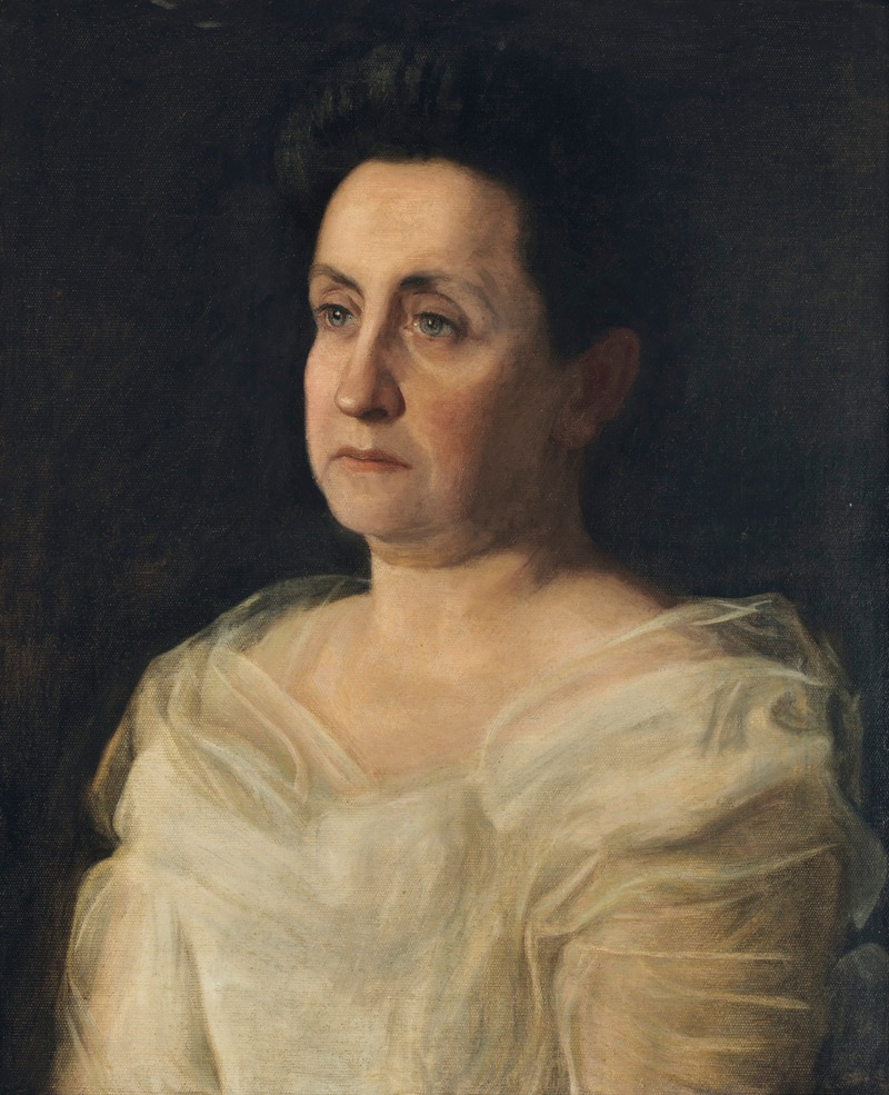 Thomas Eakins' 'Portrait of Mrs. Matilda Searight' captures a detailed likeness of the subject.
