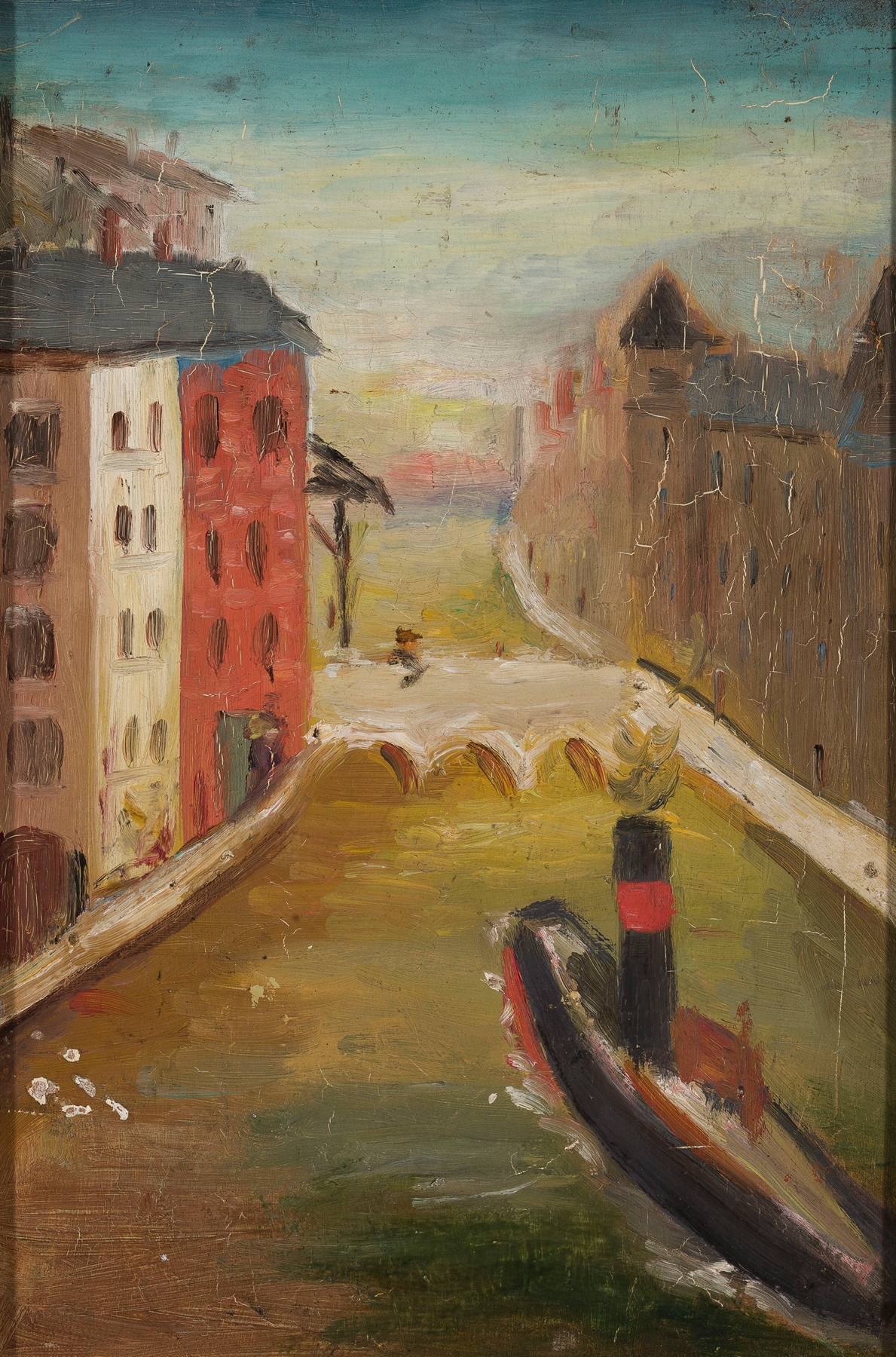 Ship in a city, by Tadeusz Makowski, public domain