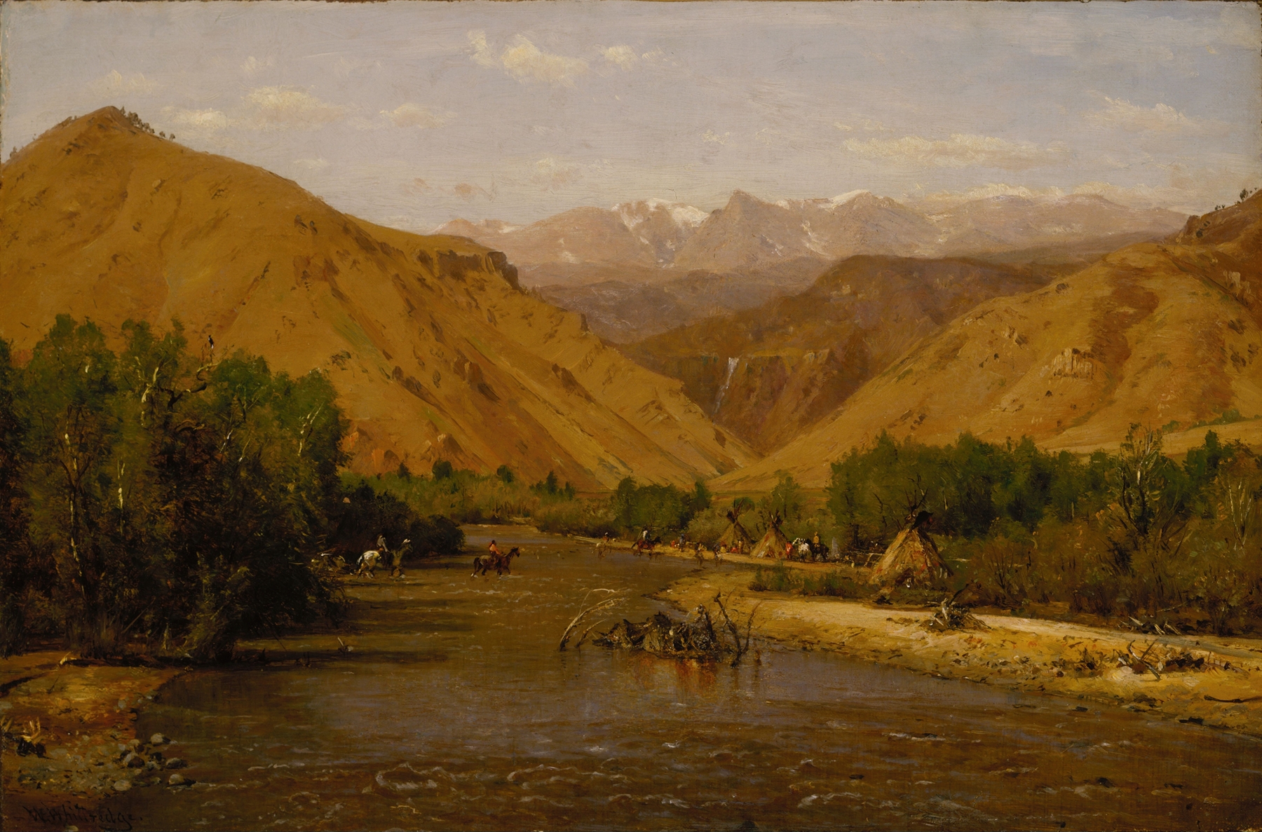 Indian Encampment, by Worthington Whittredge, public domain