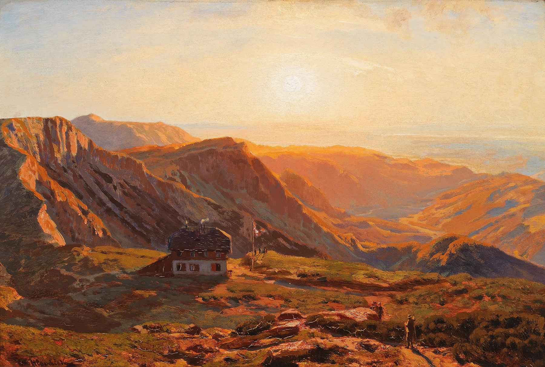 Blick Auf Das Karl-Ludwig-Haus Auf Der Rax, by Anton Hlavacek, public domain