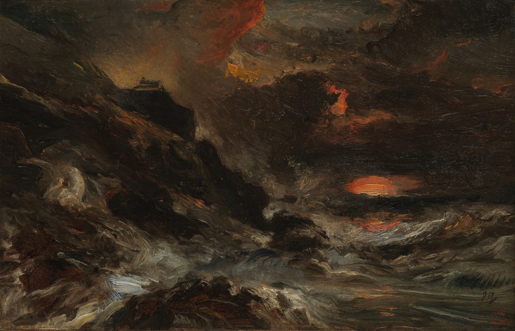 A Storm off the Normandy Coast, by Eugène Isabey, public domain