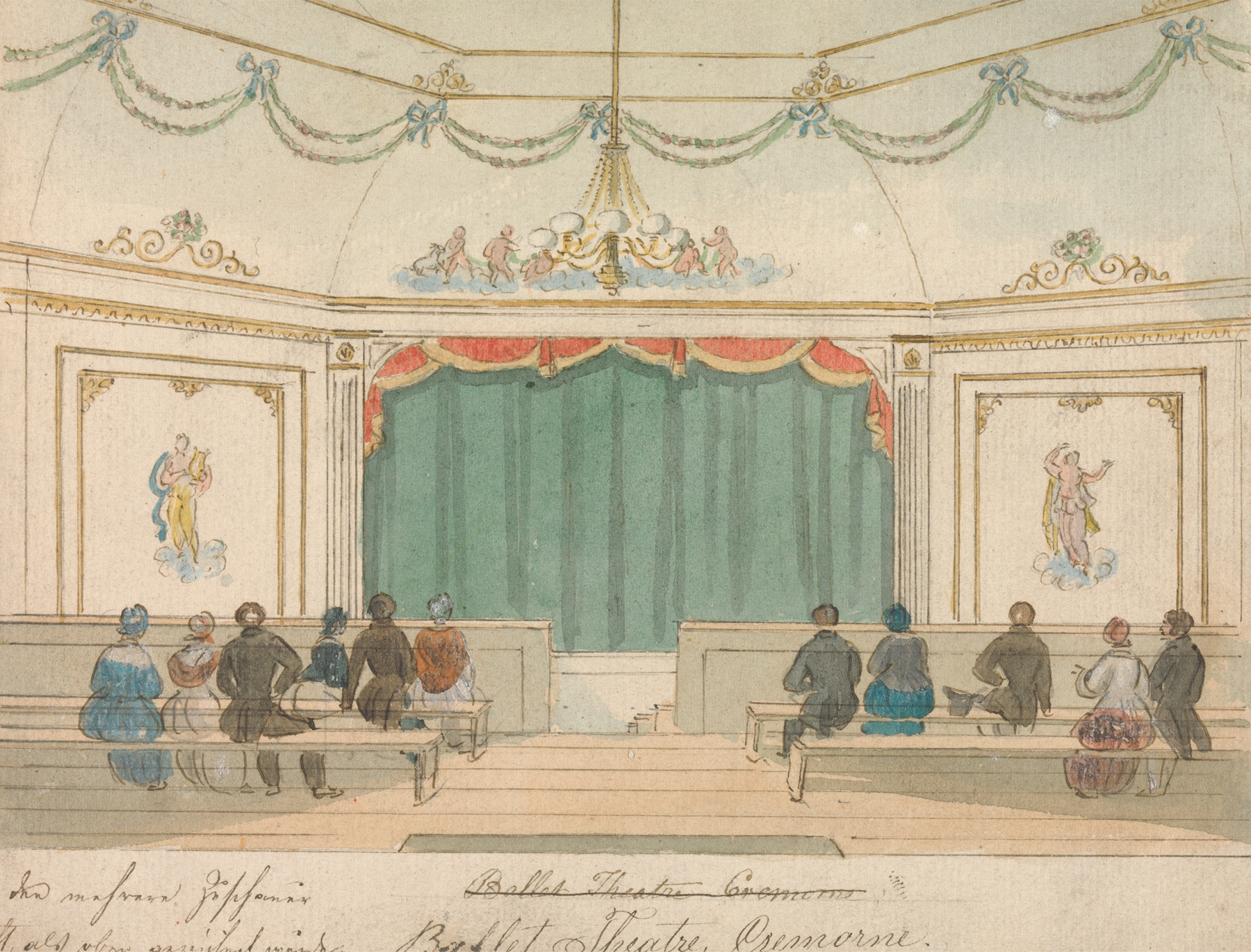 Ballet Theatre, Cremorne by William Henry Brooke, oil on canvas depicting dancers in motion.