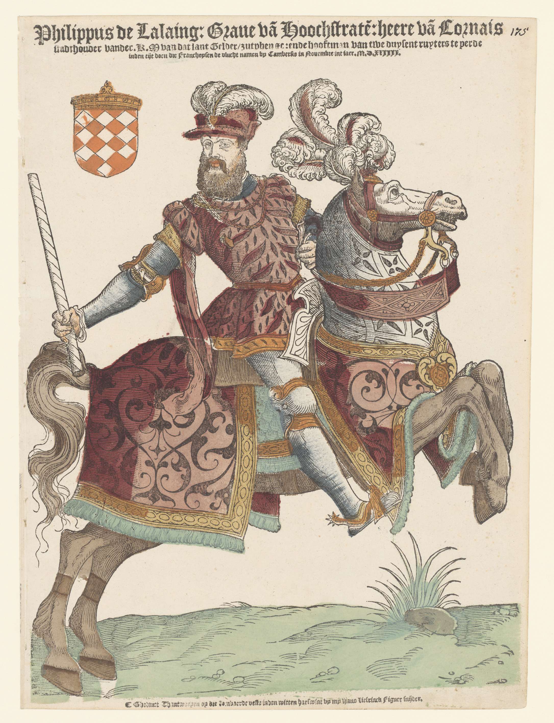 Portret van Filips van Lalaing te paard, by Hans Liefrinck (I), public domain