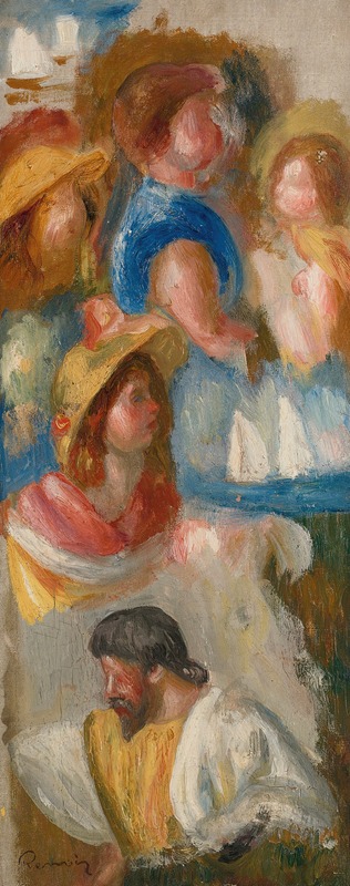 Renoir's 'Étude De Têtes' showcases expressive portraits with vibrant colors.
