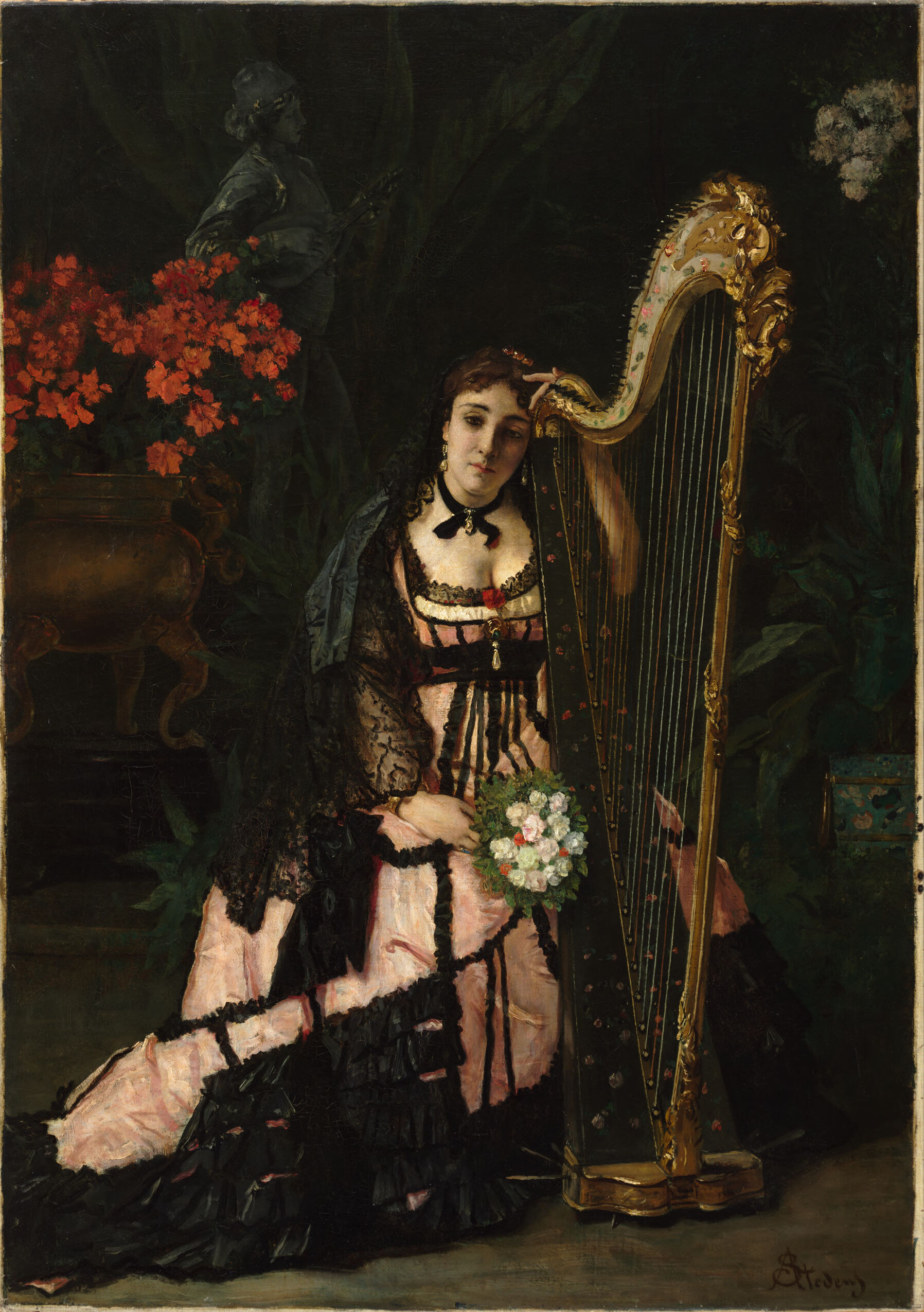 A Musician, by Alfred Stevens, public domain