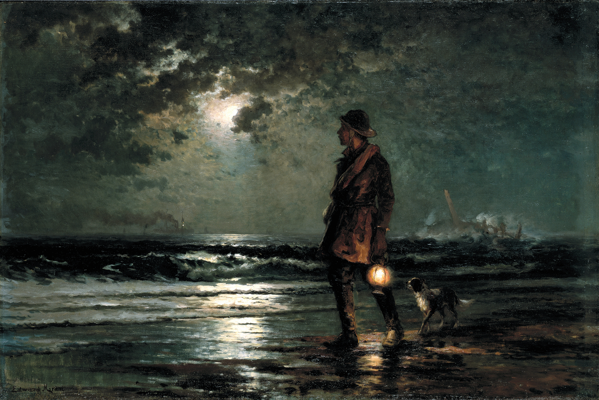Life Saving Patrol, by Edward Moran, public domain