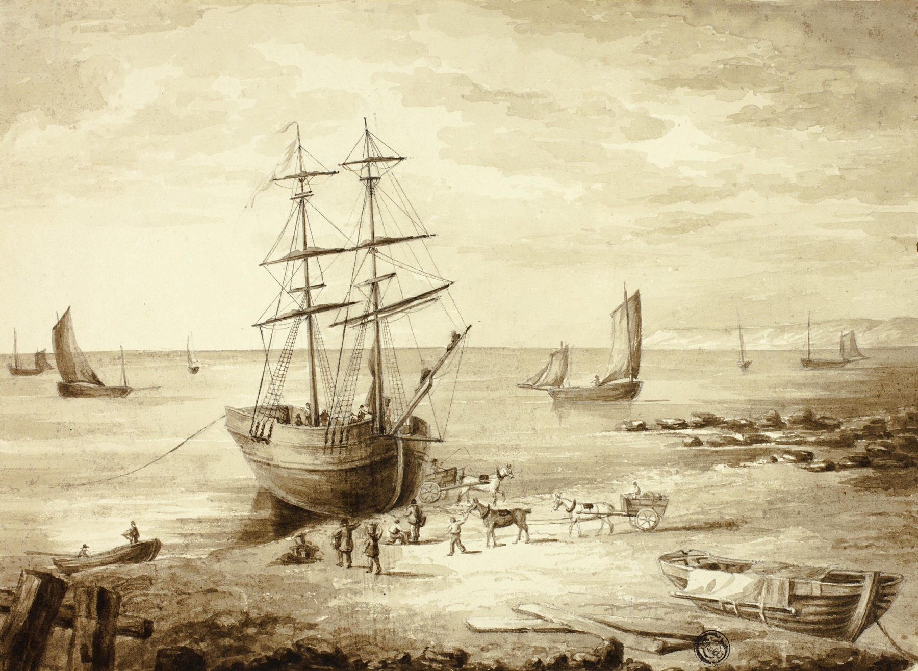 Loading Boat in Port, by Elizabeth Murray, public domain