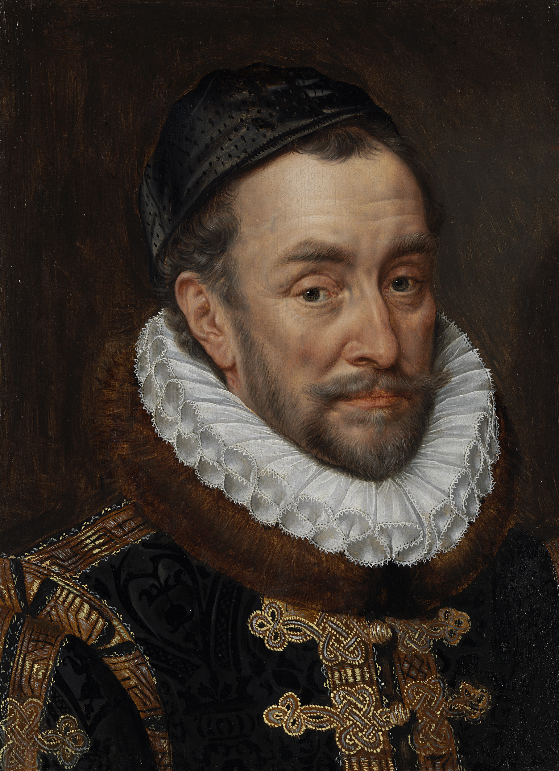 Portrait of William I, Prince of Orange, oil on panel by Adriaen Thomasz. Key