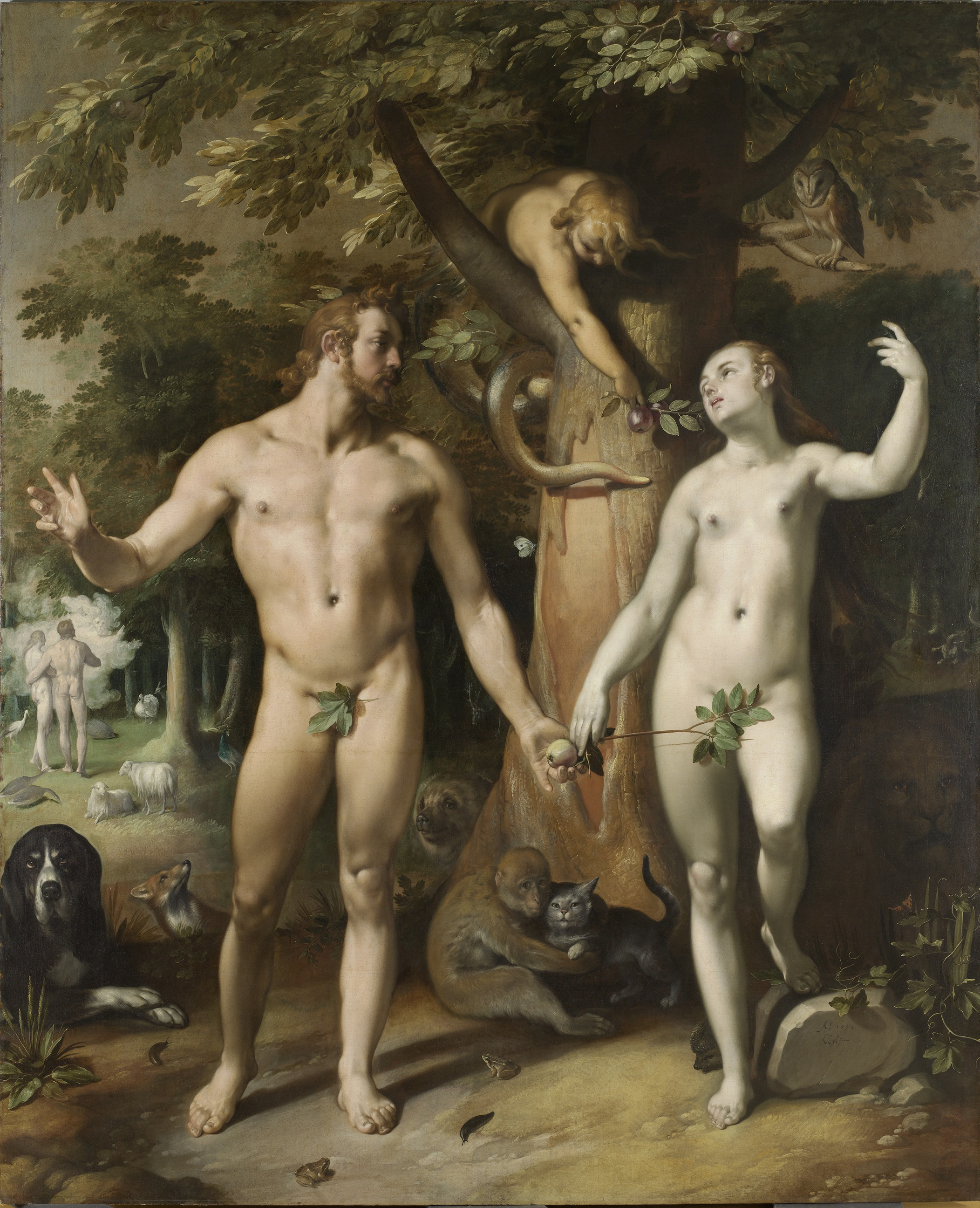 The Fall of Man, by Cornelis Cornelisz. van Haarlem, public domain