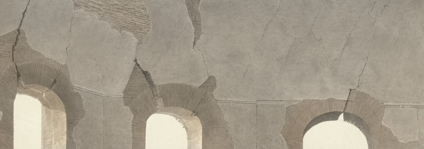 Part of the Vault of the Temple of Minerva Medica in Rome, by Josephus Augustus Knip, public domain