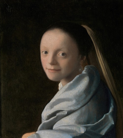 A portrait of a young woman by Johannes Vermeer.