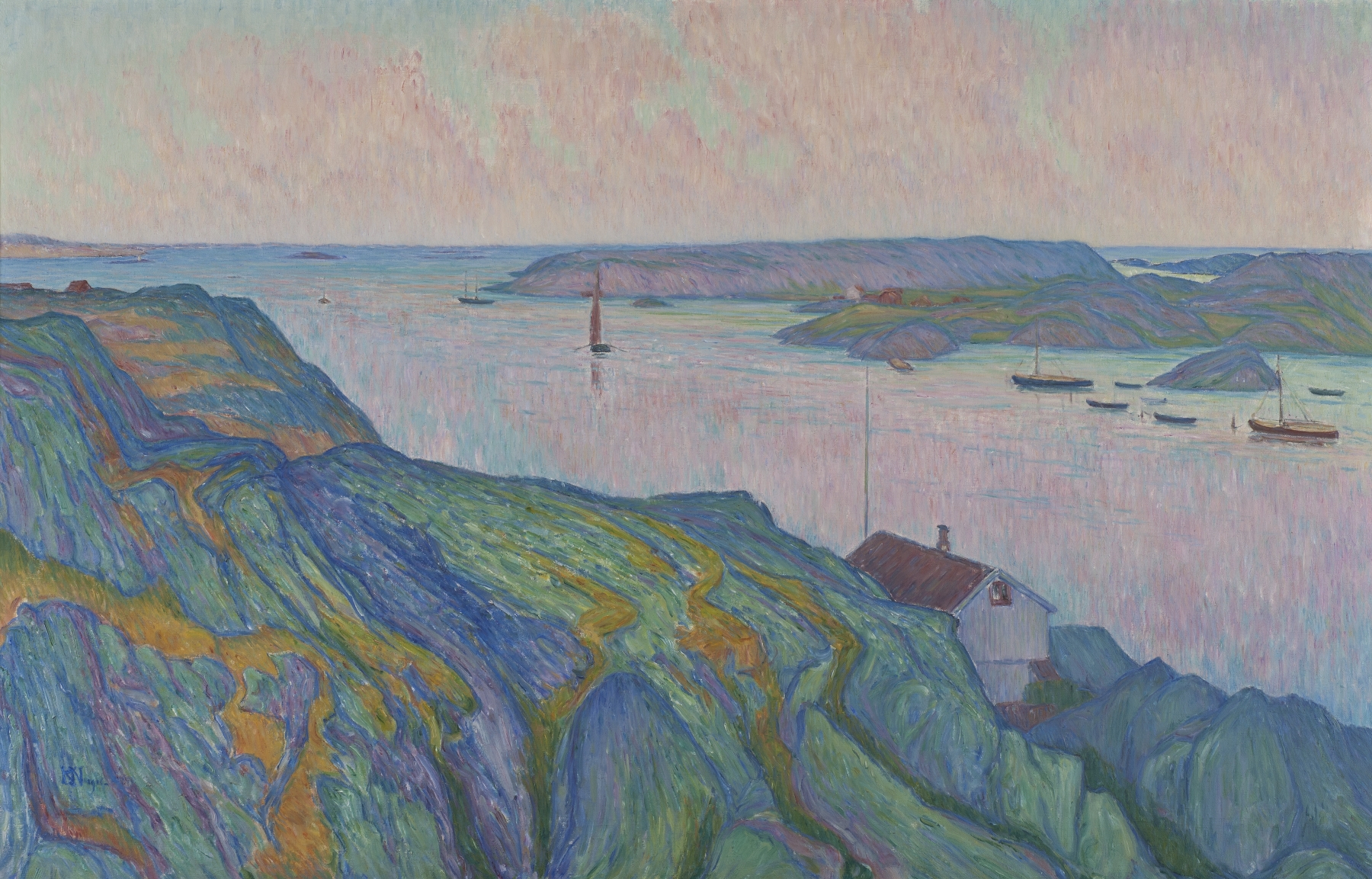 Kyrkesund, by Karl Nordström, public domain