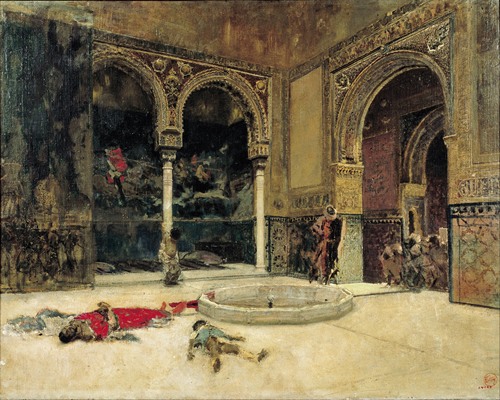 The Slaying of the Abencerrajes depicts a dramatic historical scene.