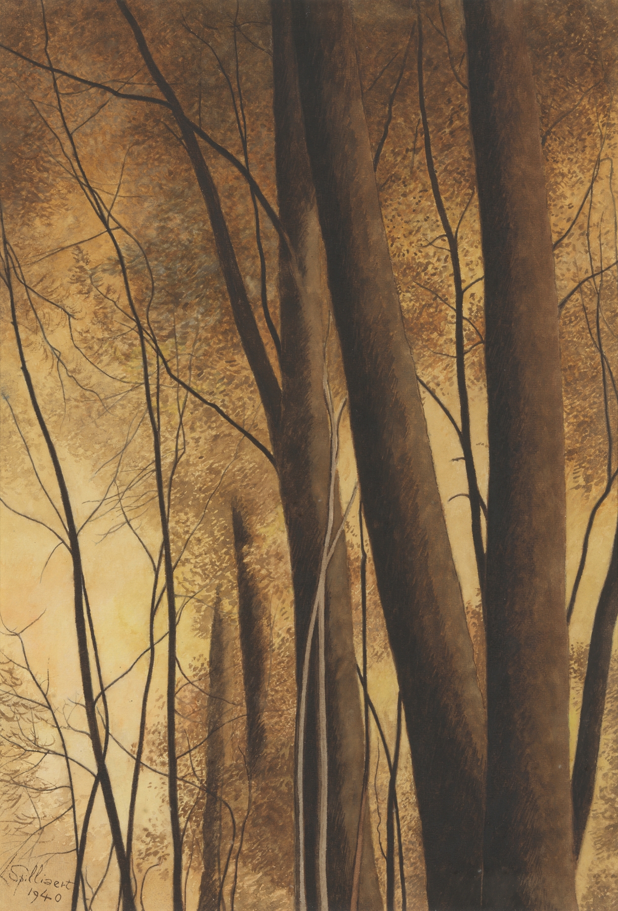 Bomen, by Léon Spilliaert, public domain