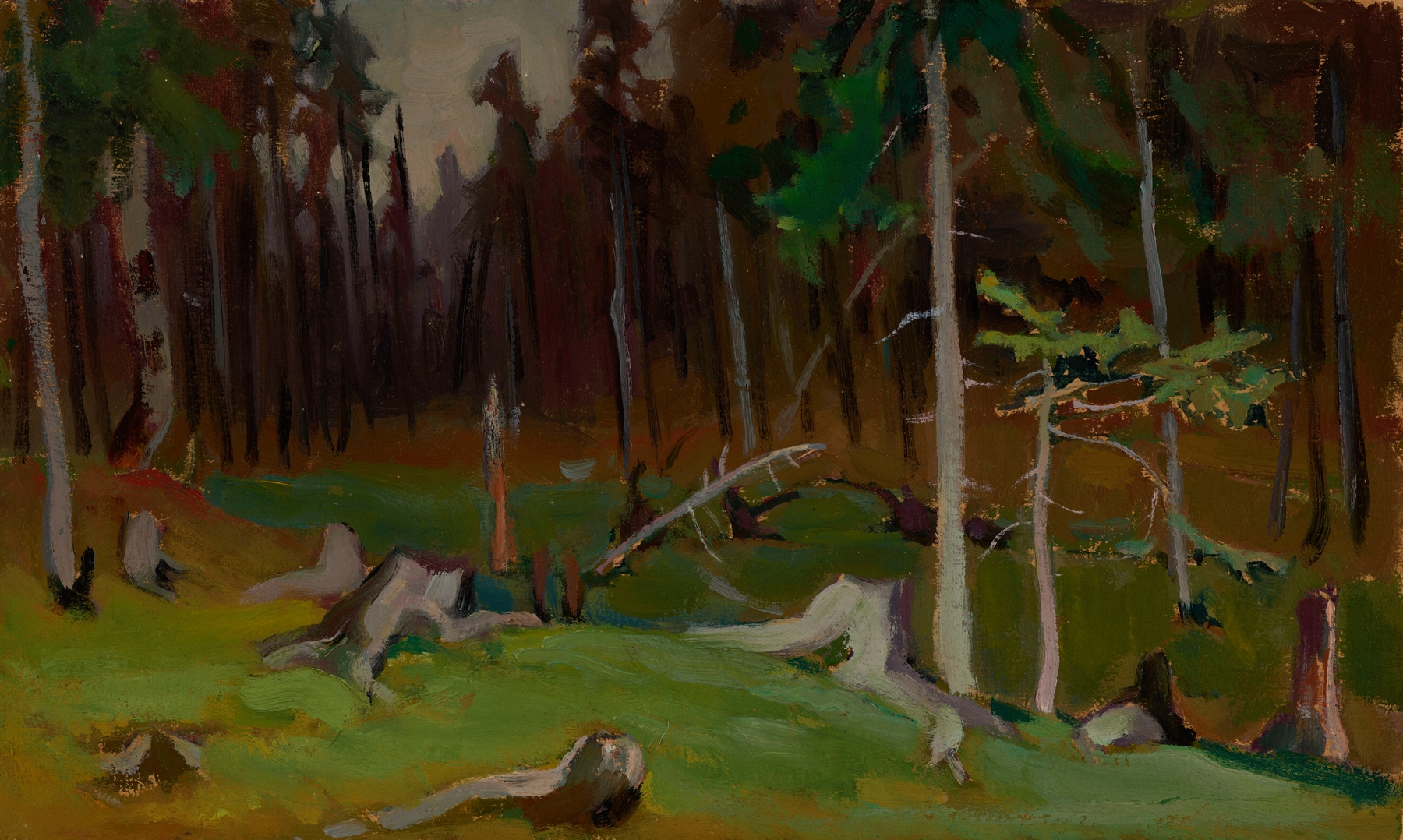 Clearing in a forest, by Jacek Malczewski, public domain