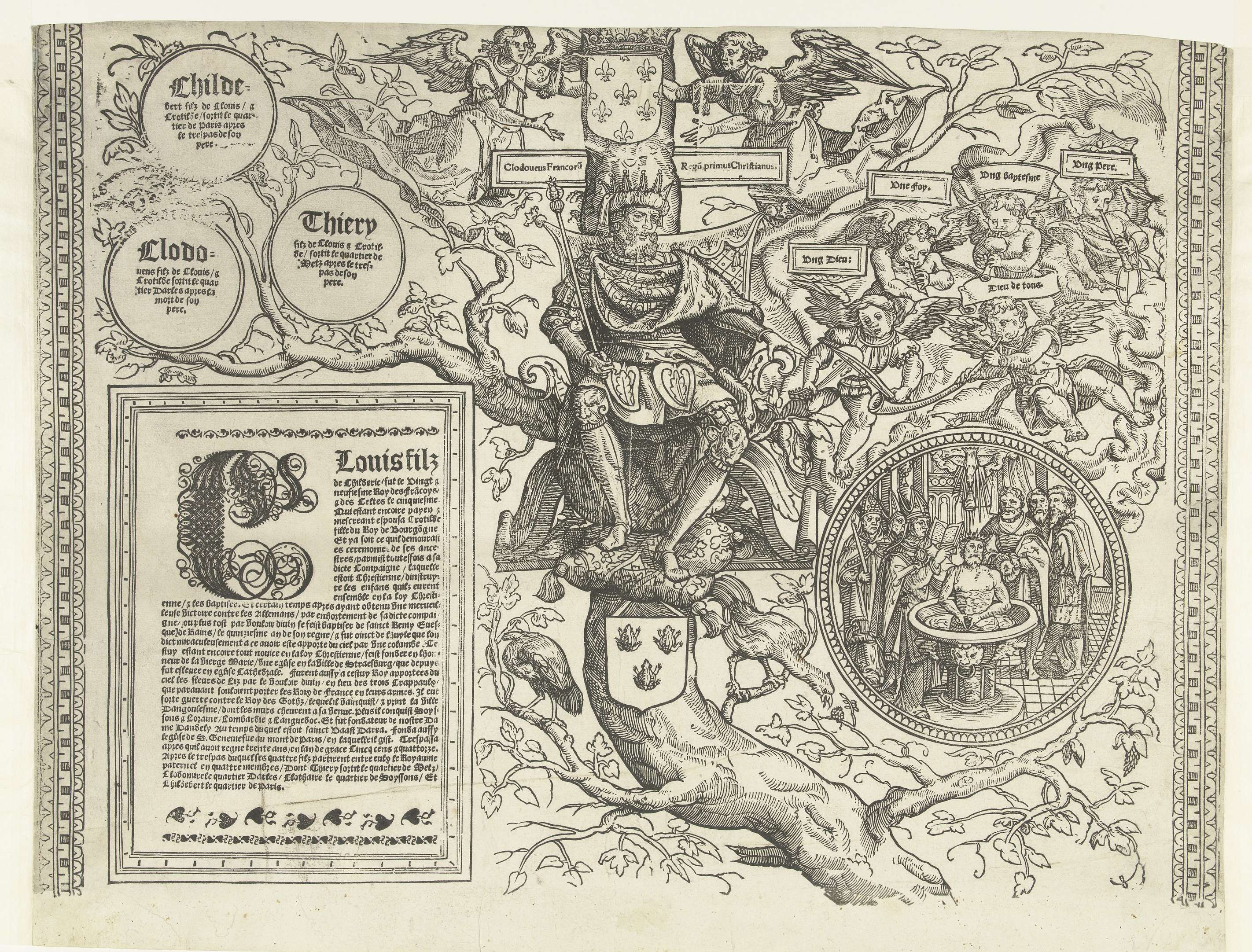 Historical family tree on paper by Robert Péril