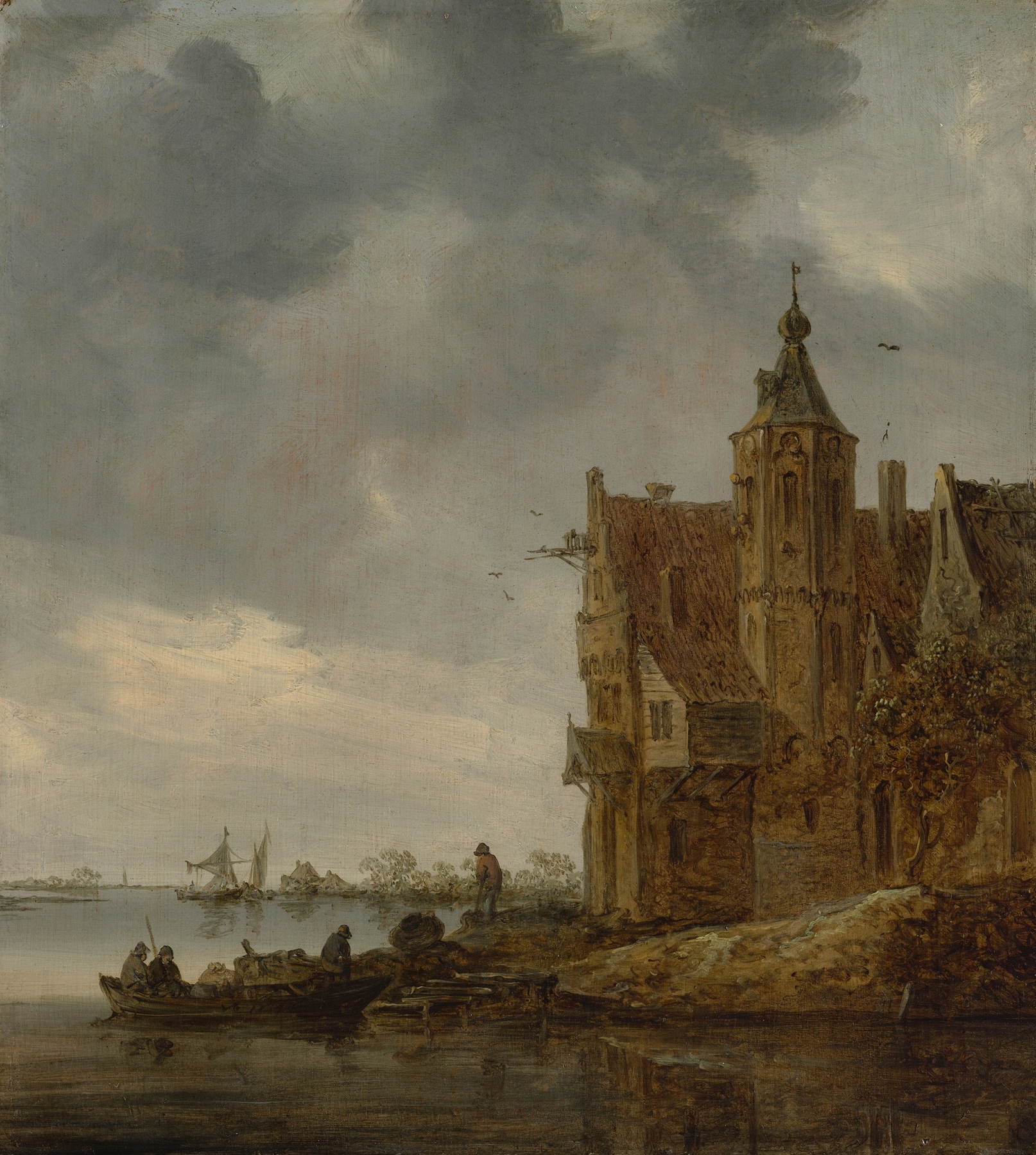 Country House near the Water, by Jan van Goyen, public domain