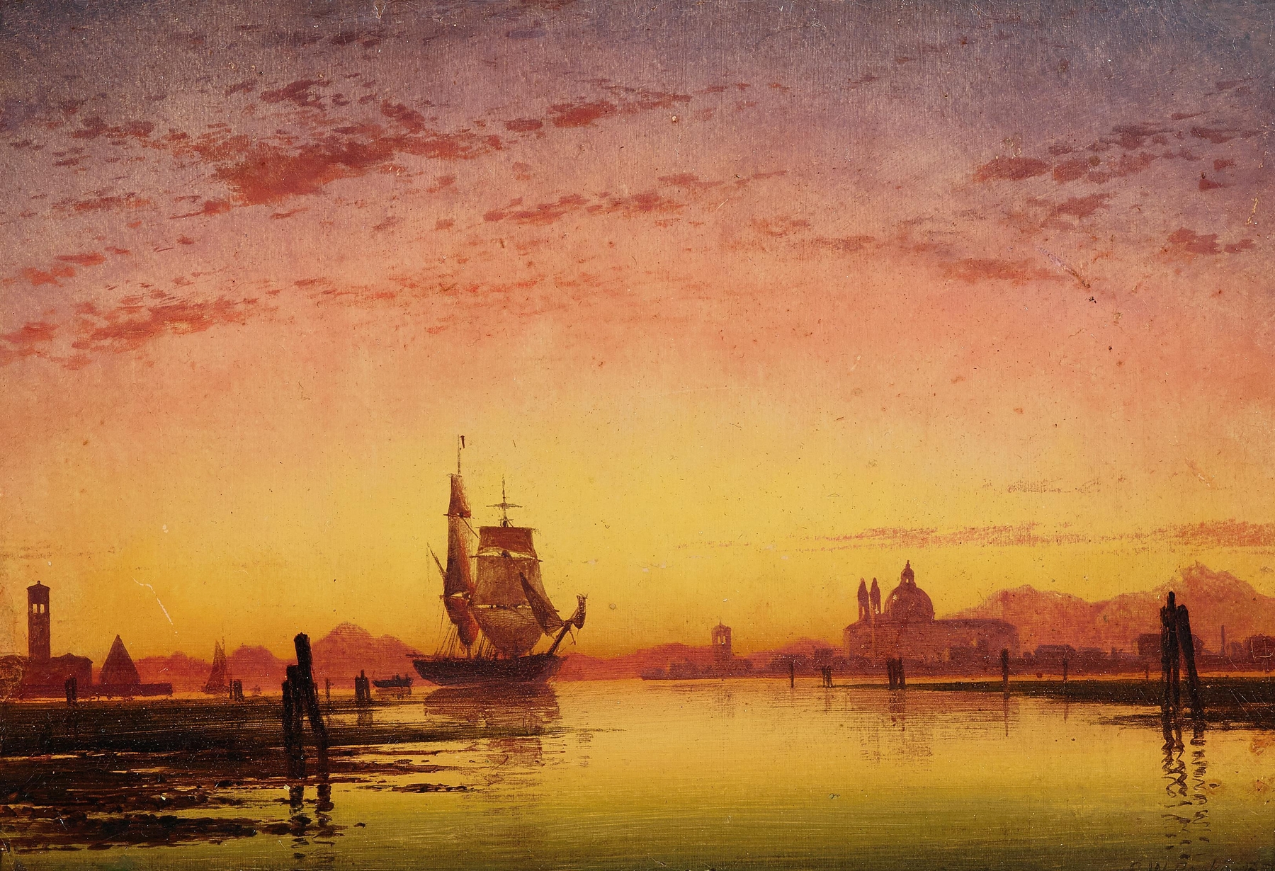 Venice, a November Evening in the Lagoon, by Edward William Cooke, public domain