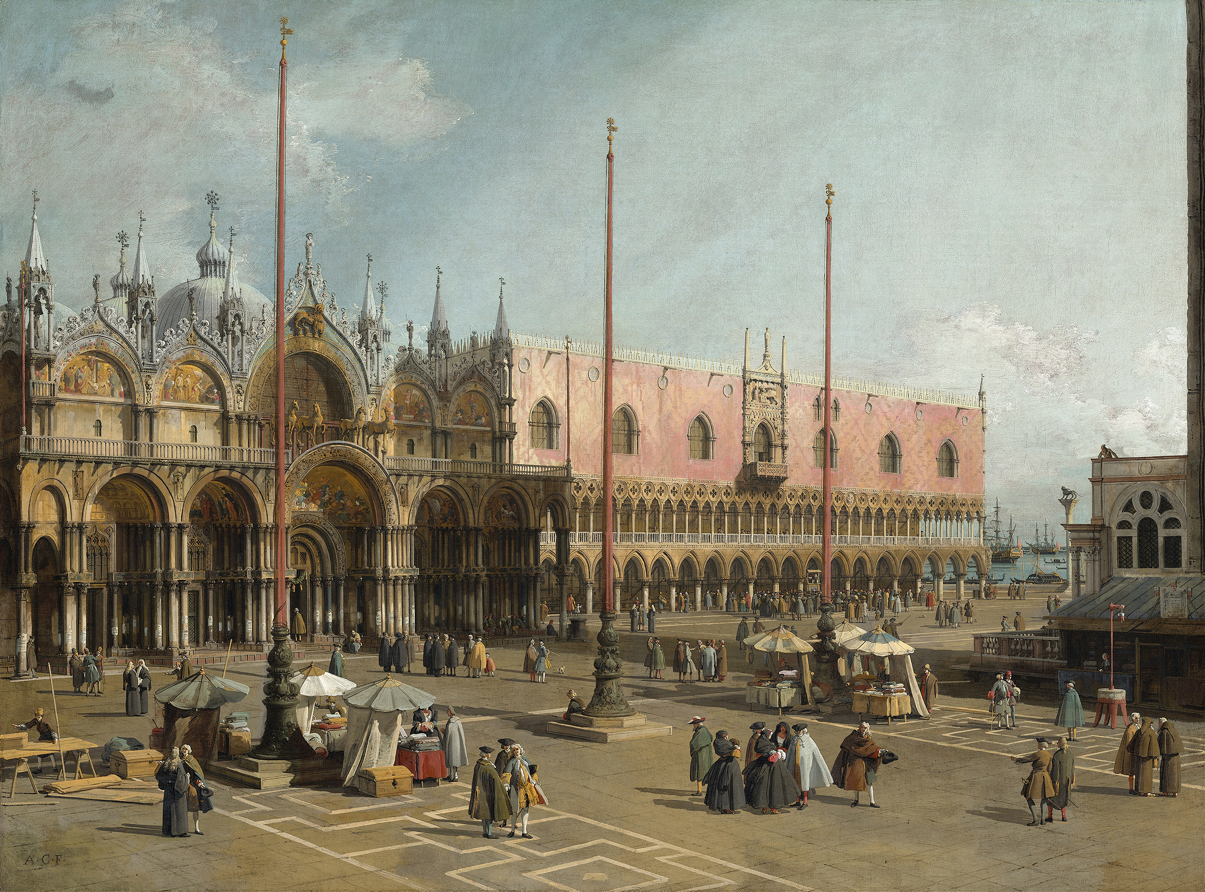 The Square of Saint Mark’s,Venice, by Canaletto, public domain