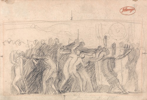 A dramatic depiction of hell by George Romney.