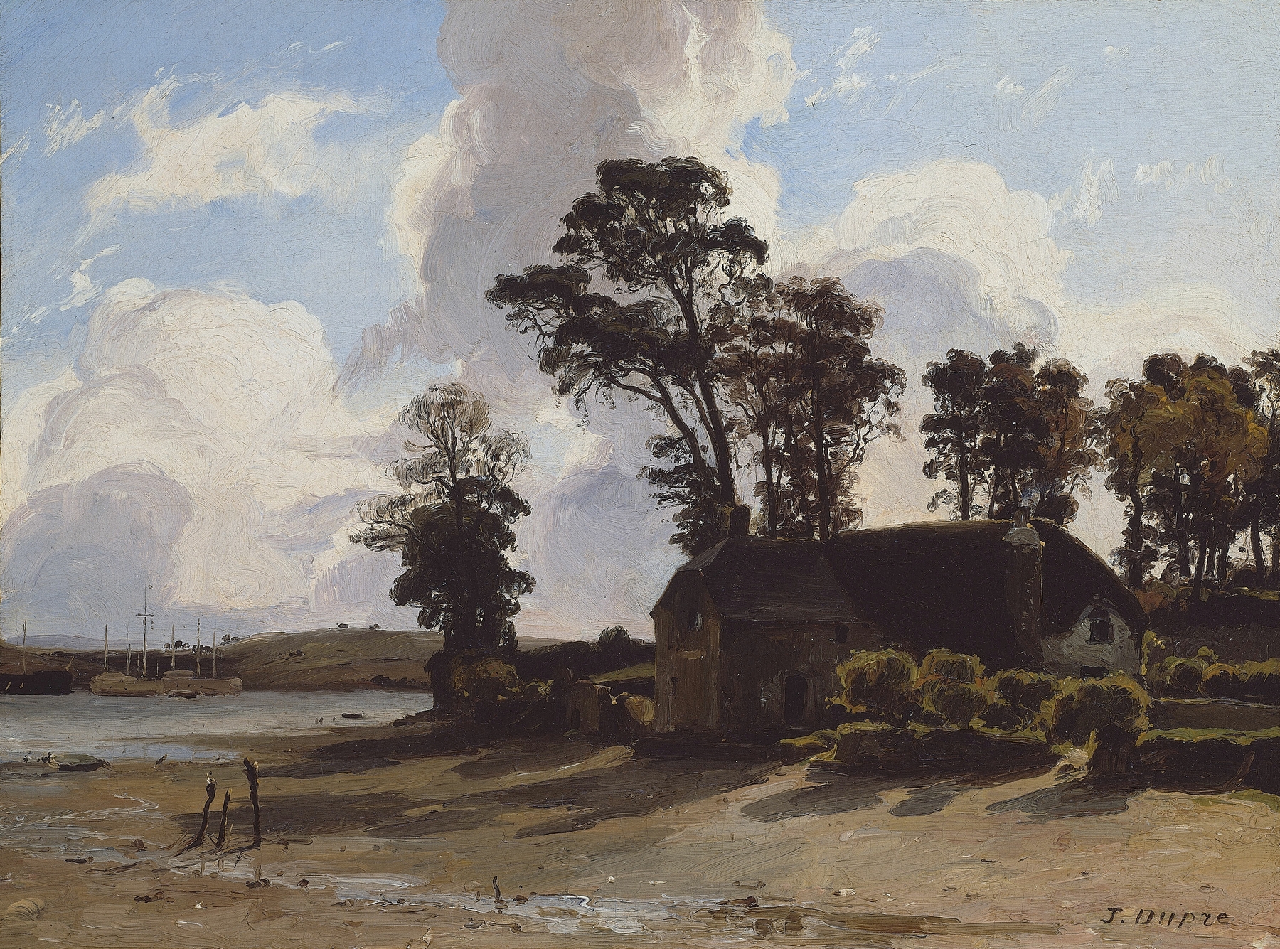 The Estuary Farm, by Jules Dupré, public domain
