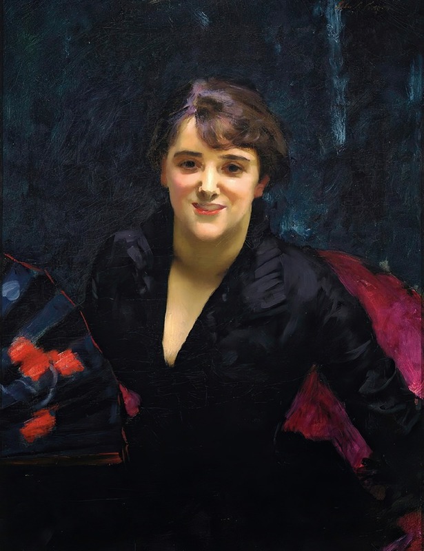 A portrait of Madame Errazuriz in a striking black dress by John Singer Sargent.