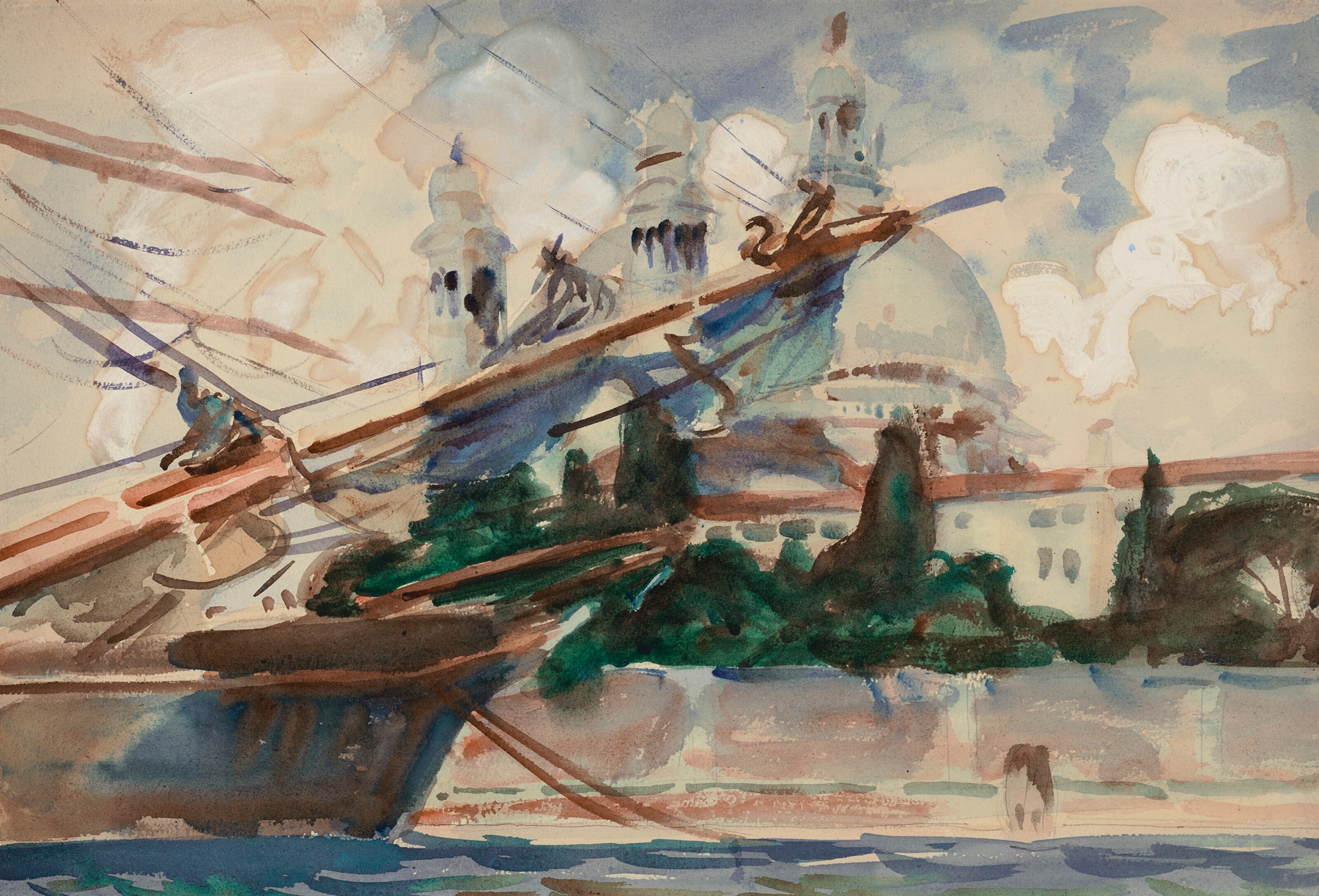 The Salute, Venice, by John Singer Sargent, public domain