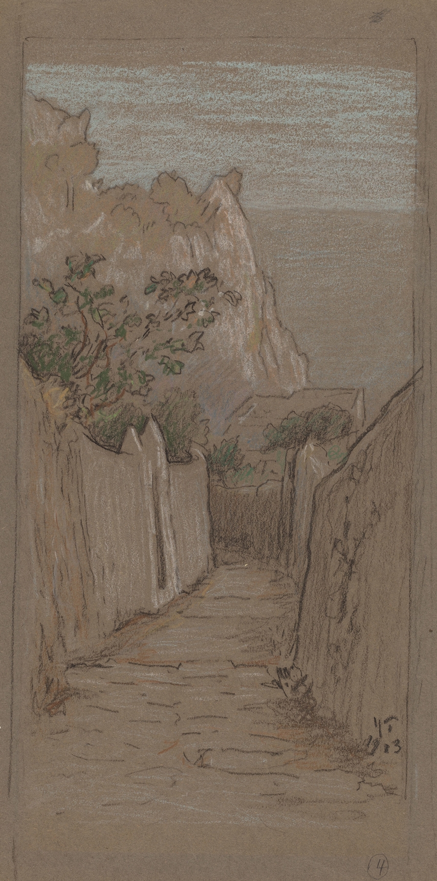 Capri, by Elihu Vedder, public domain