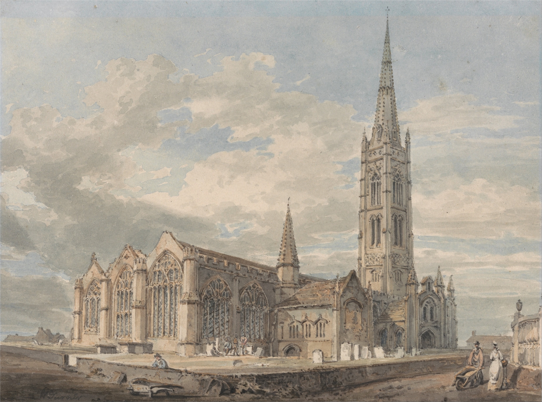 North East View of Grantham Church, oil painting by Joseph Mallord William Turner