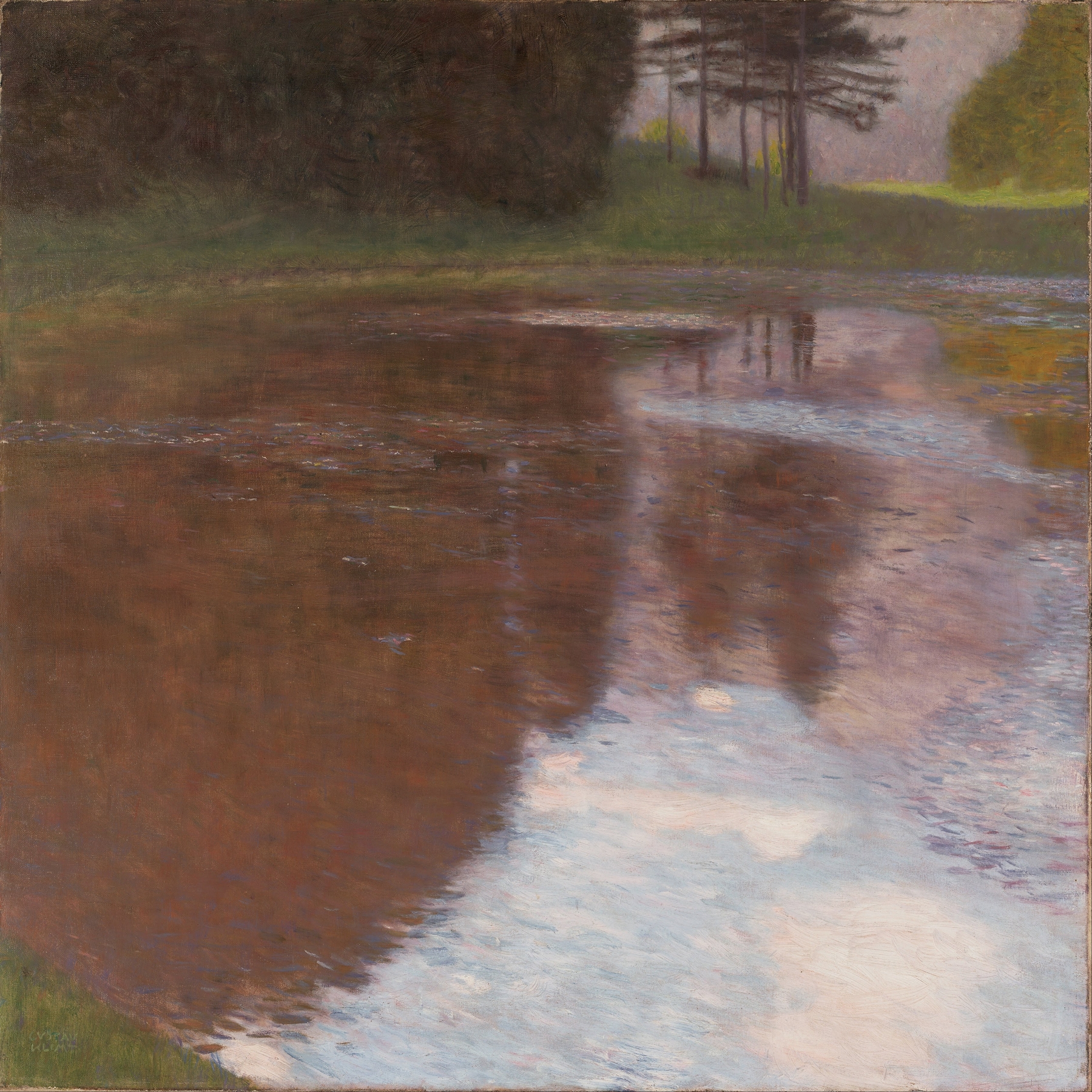 Tranquil Pond (Egelsee near Golling, Salzburg), by Gustav Klimt, public domain