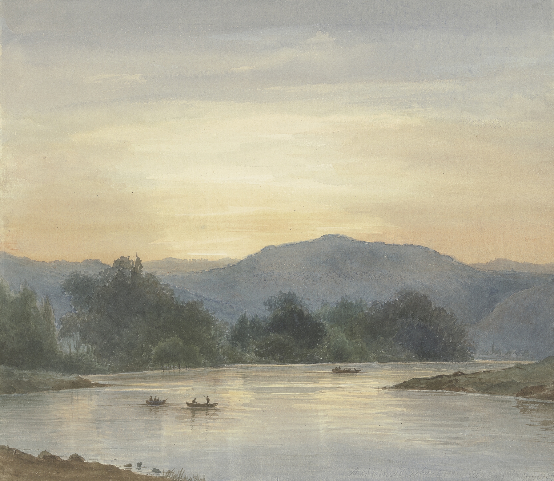 Landscape of The Main near Kleinheubach by Friedrich Ernst Morgenstern, oil painting