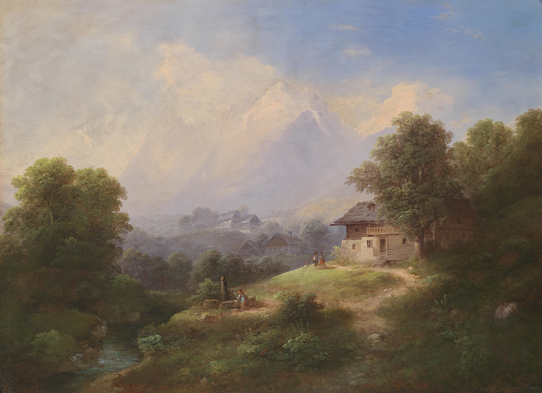 Landscape of South Tyrol by Franz Barbarini, oil painting