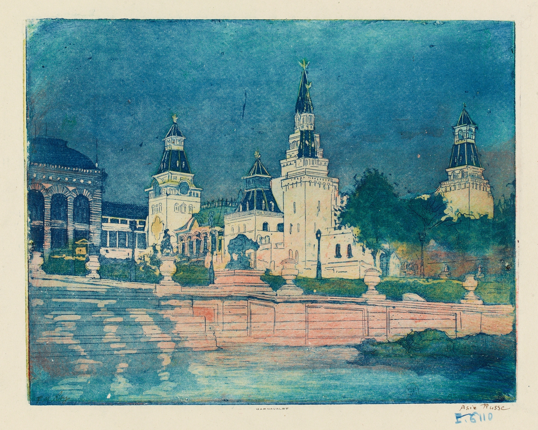 Pavillon de l’Asie Russe, oil on canvas by Pierre-Marcel Roy, featuring an ornate pavilion.