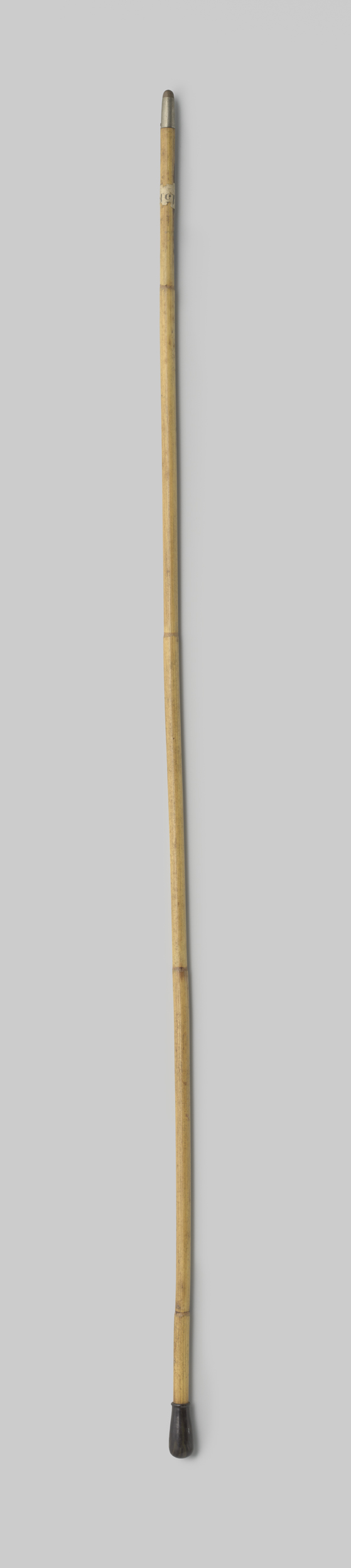 Bamboo umbrella with a droplet-shaped plastic knob by Gustav Schnitzler, made of plastic