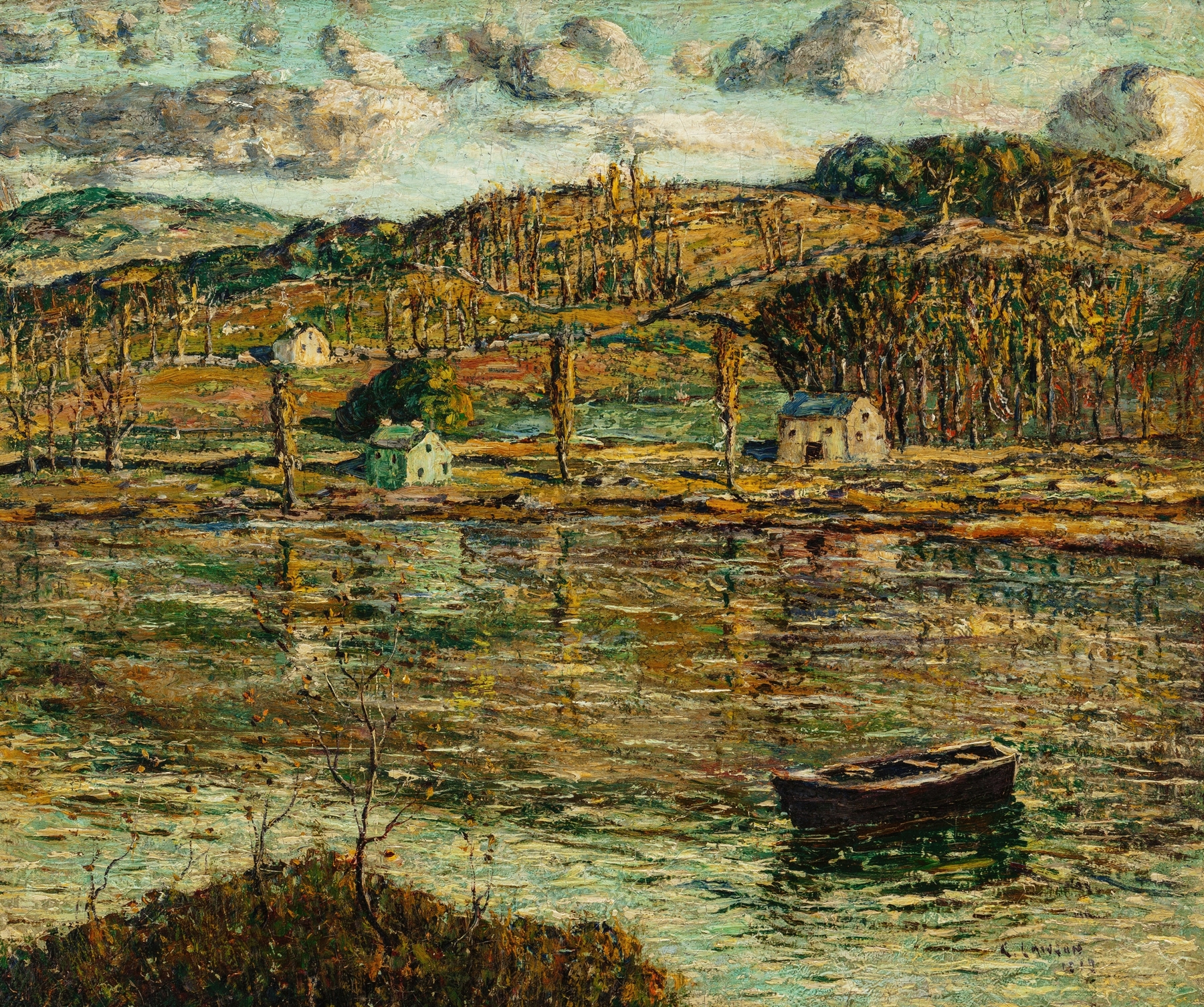 Sunlight on the Harlem River, by Ernest Lawson, public domain