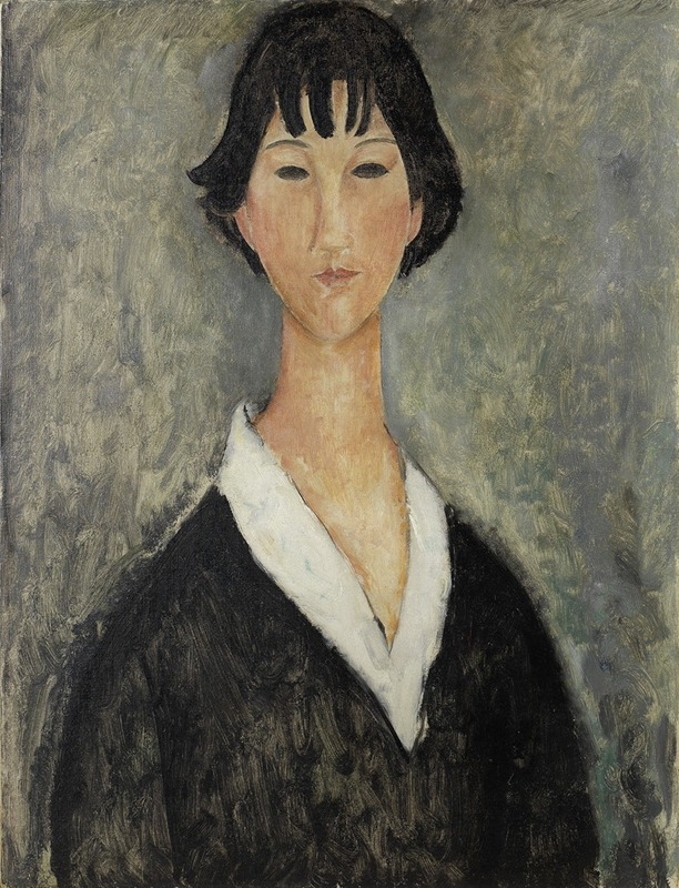 Amedeo Modigliani's portrait of a young girl with black hair.
