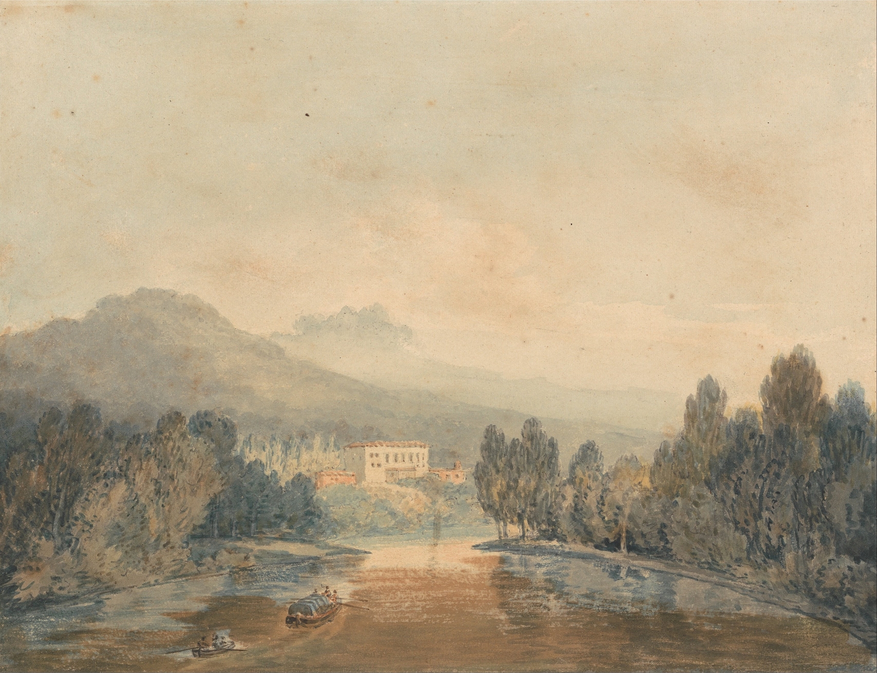 Villa Salviati on the Arno, oil painting by Joseph Mallord William Turner