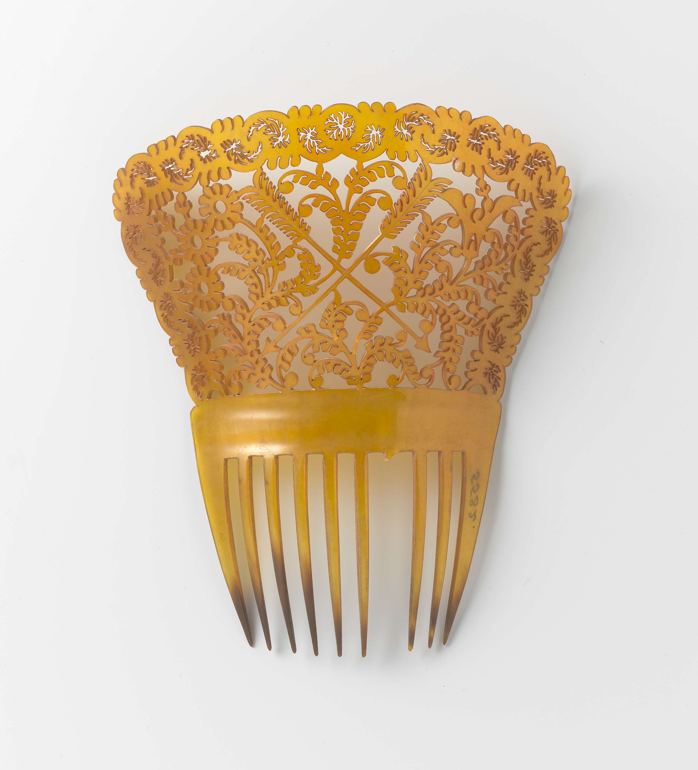 Decorative art featuring a turtle shell and horn by Unknown Artist