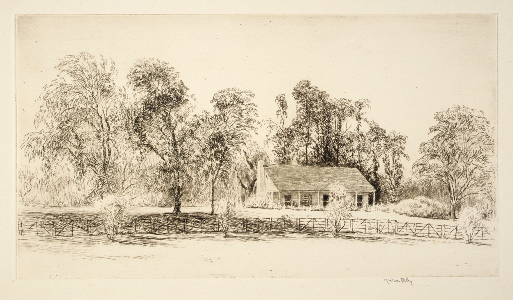 Long Island Cottage, by Kerr Eby, public domain