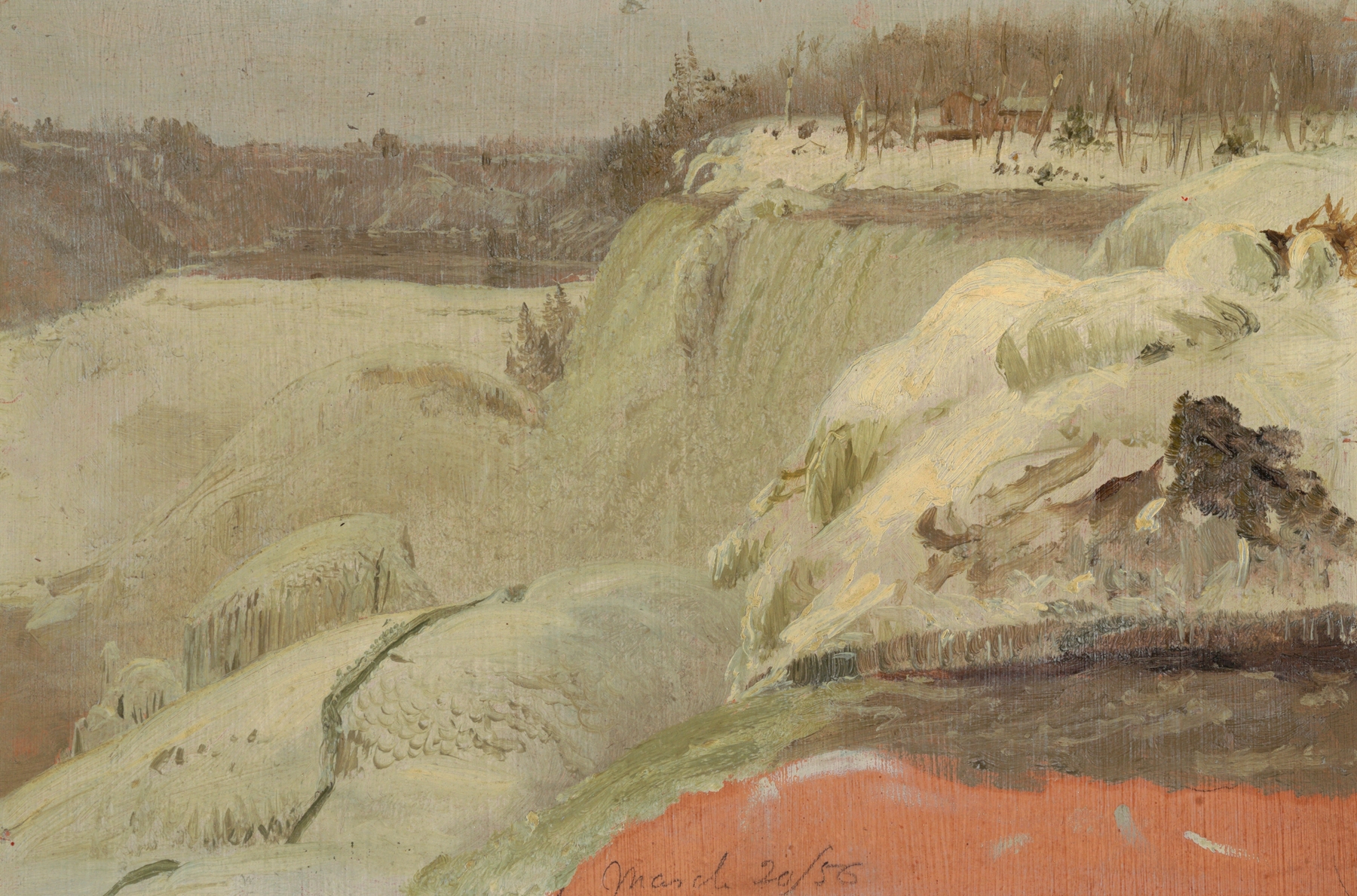 Niagara Falls in the Snow, seen from Goat Island, by Frederic Edwin Church, public domain