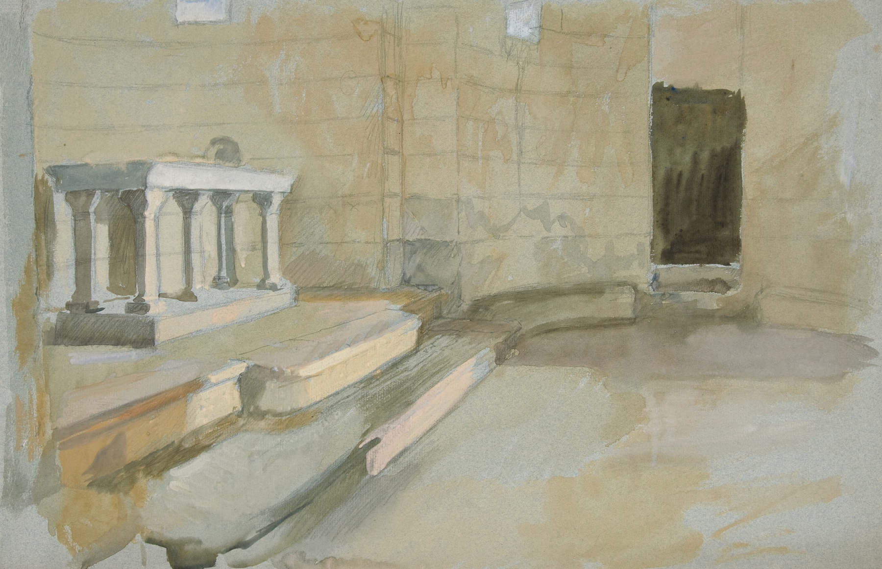 Study for The Quest of the Holy Grail (series of fifteen paintings for the Boston Public Library, completed in 1901), by Edwin Austin Abbey, public domain