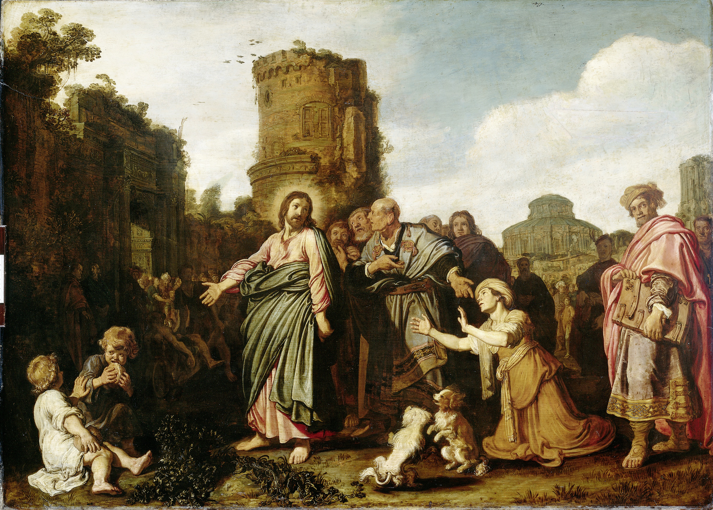Christ and the Woman of Canaan, oil on panel by Pieter Lastman
