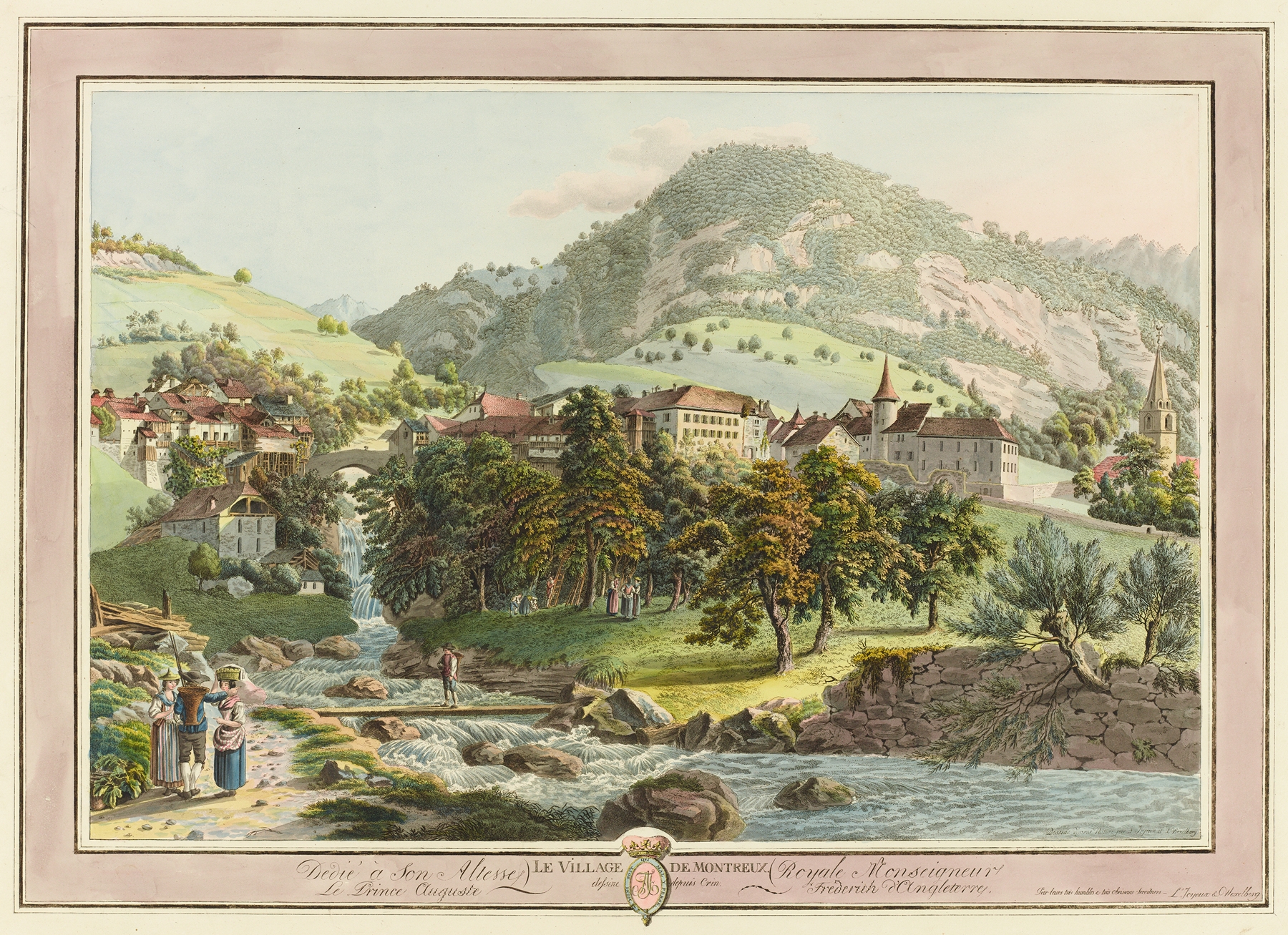 Landscape of Le Village de Montreux by Pierre Samuel Louis Joyeux, medium unknown