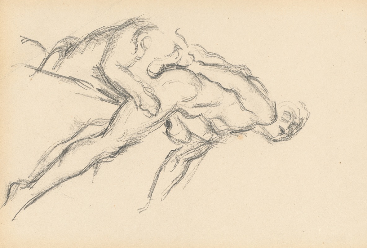 Cézanne's 'Study of Puget’s ‘Milo of Crotona’ explores classical themes through a modern lens.