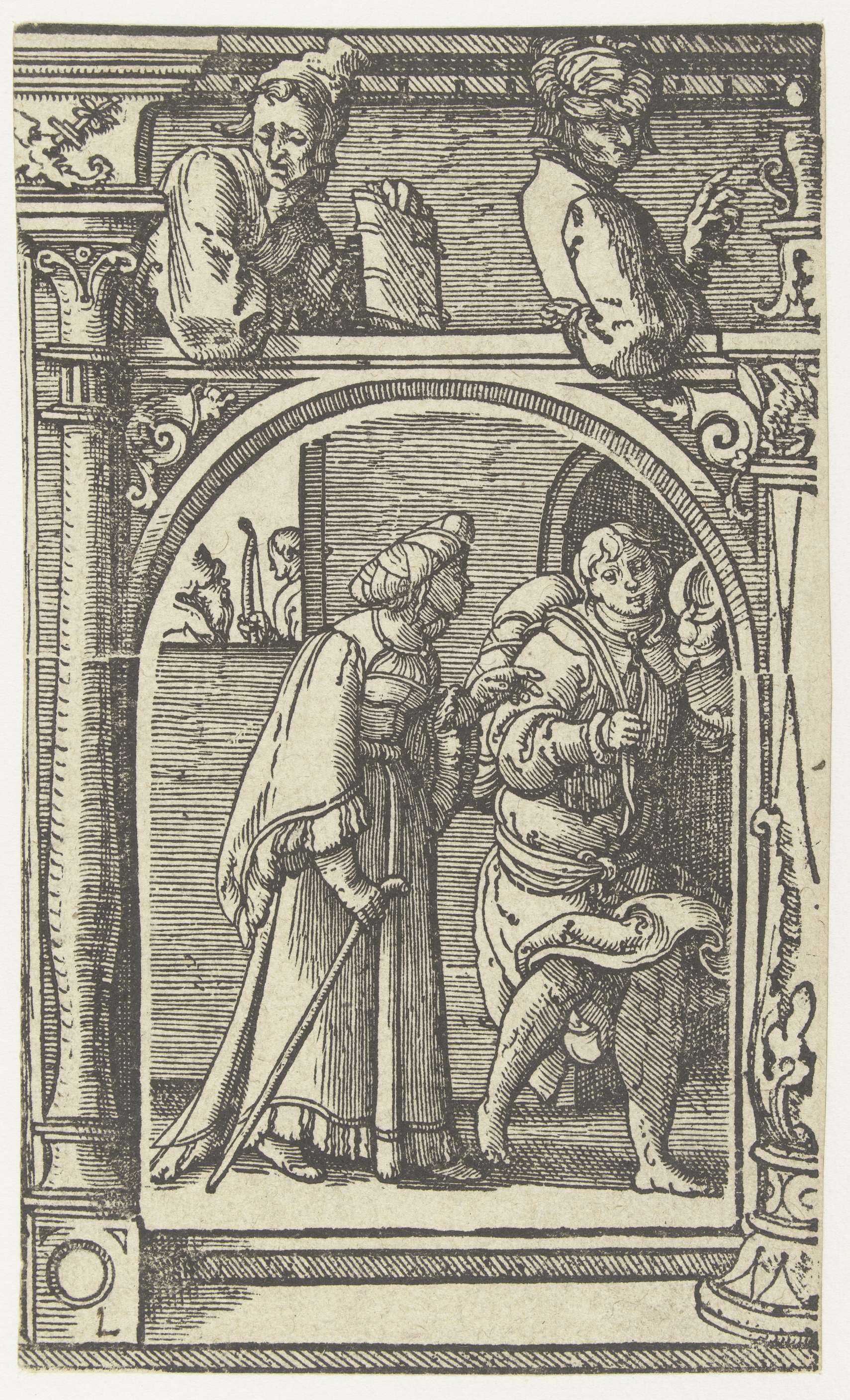 Rebekka stuurt Jakob naar Leban, paper, Unknown Artist