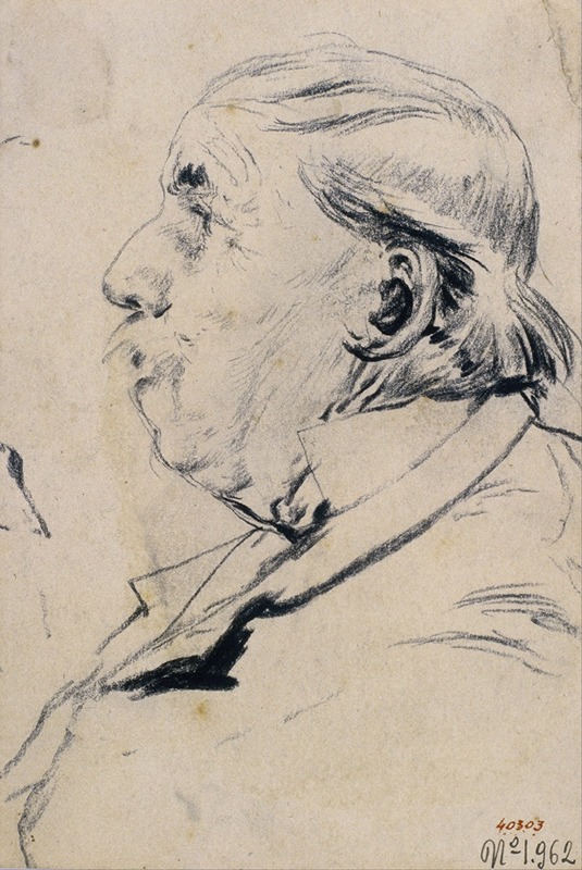 A portrait of an old man by Santiago Rusiñol.