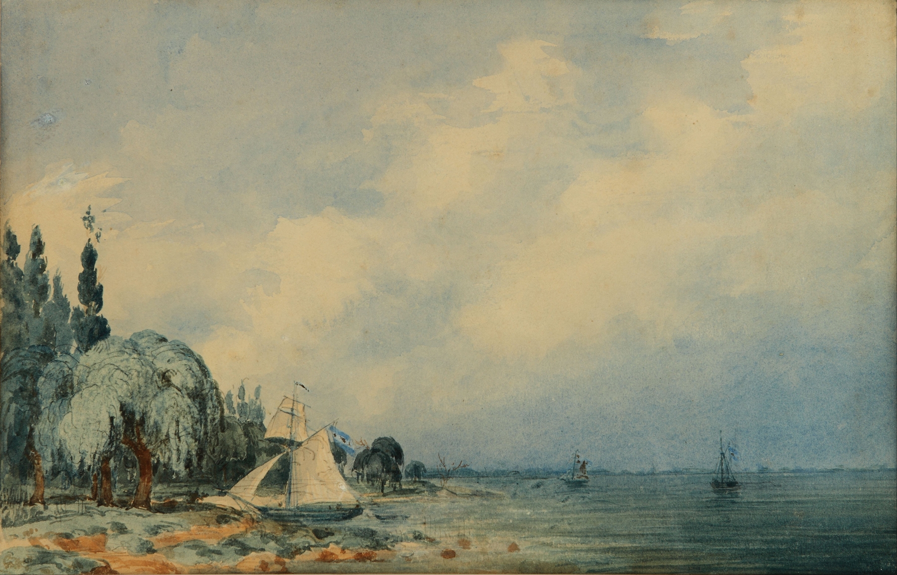 Paisaje de la costa (San Isidro), by Prilidiano Pueyrredòn, public domain