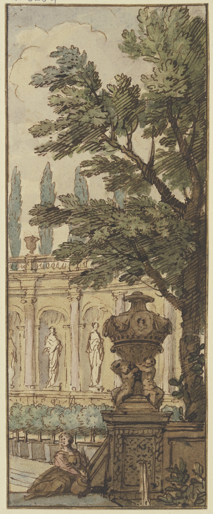Still life featuring a vase with flowers by Isaac de Moucheron, medium unknown